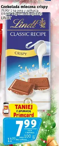 Prim Market Czekolada mleczna crispy Lindt CLASSIC RECIPE oferta