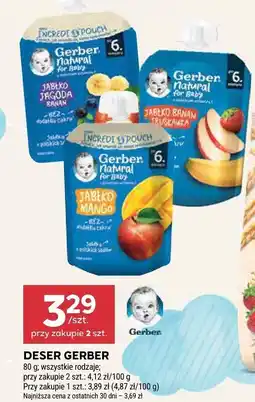 Stokrotka Deser Gerber Natural For Baby Jabłko Jagoda Banan oferta