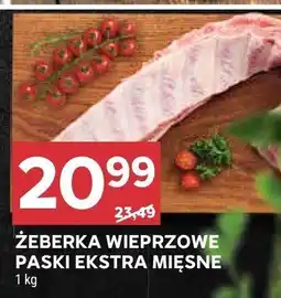 Stokrotka Żeberka wieprzowe paski ekstra mięsne Stokrotka oferta