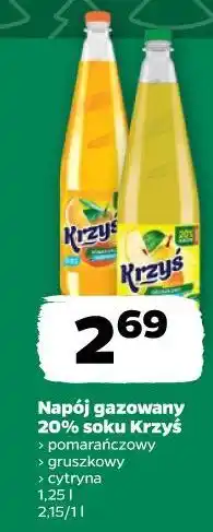Netto Napój gazowany 20% soku Krzyś oferta