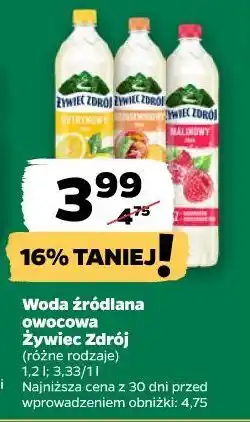 Netto Woda źródlana owocowa Żywiec Zdrój oferta