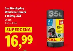 Lidl JAN NIEZBĘDNY Worki na śmieci z taśmą, XXL oferta