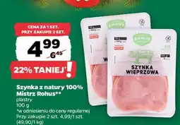 Netto Szynka wieprzowa Mistrz Rohus Z Natury Najlepszy oferta