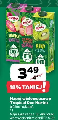 Netto Napój czerwone winogrono-gujawa Hortex Tropical Duo oferta