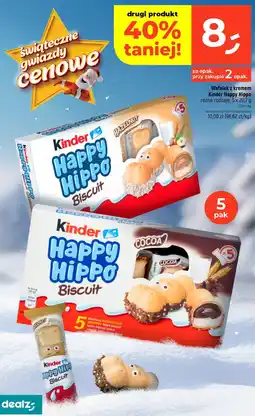 Dealz Wafelek z kremem Kinder Happy Hippo Biscuit Cocoa oferta