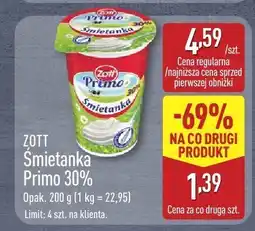 ALDI Śmietanka Primo 30% 200 g Zott oferta