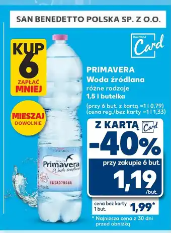 Kaufland Woda źródlana Primavera oferta