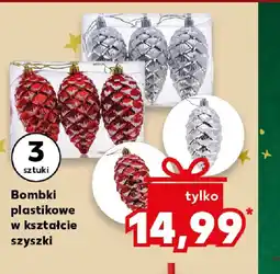 Kaufland Bombki plastikowe szyszki oferta