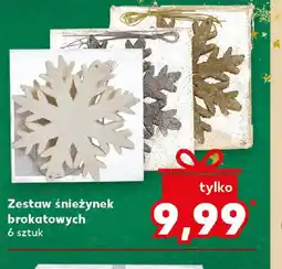 Kaufland Zestaw śnieżynek brokatowych oferta
