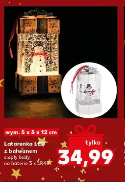 Kaufland Latarenka LED z bałwanem oferta
