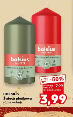 Kaufland Bolsius świeca pieńkowa oferta
