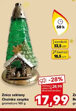 Kaufland Znicz szklany Choinka szopka oferta