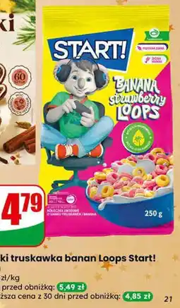 Dino Płatki truskawka banan Loops Start! Dino oferta