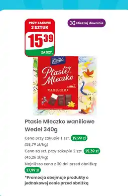 Dino Ptasie Mleczko waniliowe Wedel 340g oferta