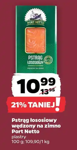 Netto Pstrąg łososiowy wędzony na zimno plastry Port Netto oferta