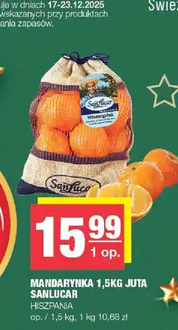 Spar Mandarynka 1,5kg juta Sanlucar oferta