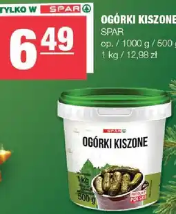Spar Ogórki kiszone SPAR oferta
