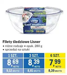 Makro Filety śledziowe Lisner różne rodzaje oferta