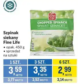 Makro Szpinak siekany Fine Life oferta