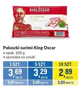 Makro Paluszki surimi King Oscar oferta