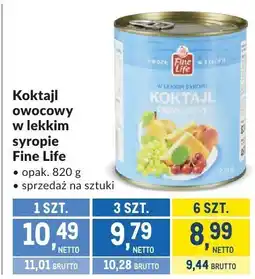 Makro Koktajl owocowy w lekkim syropie Fine Life oferta