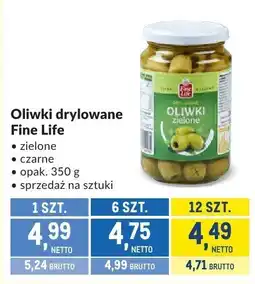 Makro Oliwki drylowane Fine Life zielone bez pestek oferta
