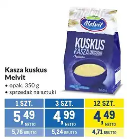 Makro Kasza kuskus Melvit oferta