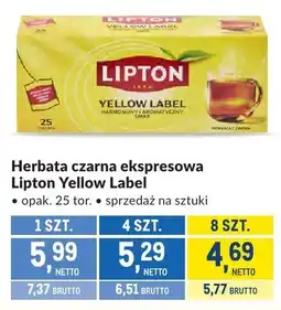 Makro Herbata czarna ekspresowa Lipton Yellow Label oferta