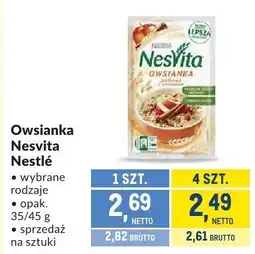 Makro Owsianka Nesvita Nestlé wybrane rodzaje oferta