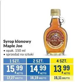 Makro Syrop klonowy Maple Joe oferta