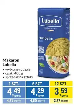 Makro Makaron Lubella wybrane rodzaje oferta