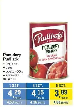 Makro Pomidory Pudliszki krojone całe oferta