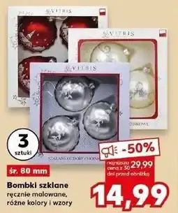 Kaufland Bombki szklane, ręcznie malowane (różne kolory i wzory) oferta