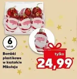 Kaufland Bombki plastikowe w kształcie Mikołaja oferta