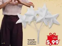Kaufland Gwiazdki na gałązce brokatowe oferta