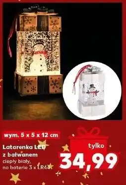 Kaufland latarenka LED z bałwankiem oferta