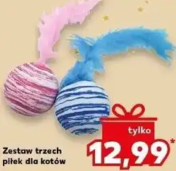 Kaufland Zestaw trzech piłek dla kotów oferta