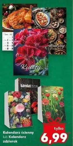 Kaufland kalendarz ścienny lub kalendarz zdzierak oferta