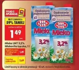 Biedronka Mleko UHT Mlekovita Łaciate 3,2% oferta