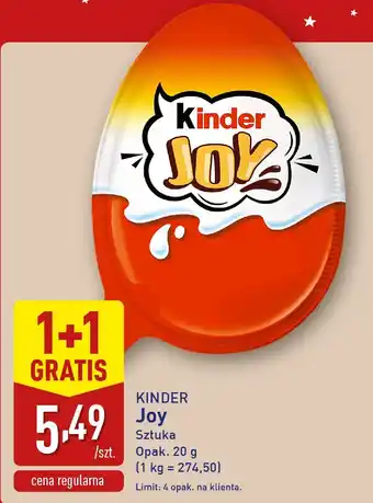 Jajko Kinder Joy 1+1 GRATIS