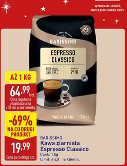 ALDI Kawa ziarnista BARISSIMO Espresso Classico oferta