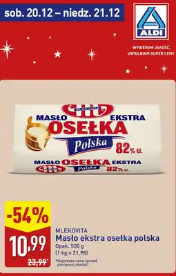 ALDI Masło Osełka Ekstra Polska 82% tł. Mlekovita oferta