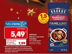 Kaufland Zupa barszcz czerwony familijny Krakus oferta