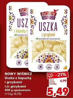 Kaufland Uszka z kapustą i grzybami lub grzybami Nowy Wiśnicz oferta
