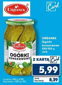Kaufland Ogórki konserwowe Urbanek oferta