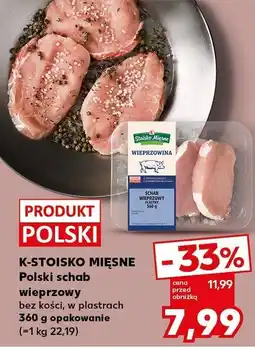 Kaufland Polski schab wieprzowy bez kości na plastrach K-Stoisko Mięsne oferta