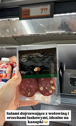 Biedronka Salami z wołowiną i orzechami laskowymi Biedronka oferta