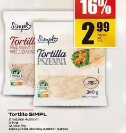 Supeco Tortilla SIMPL oferta