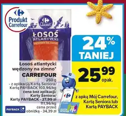 Carrefour Market Łosoś atlantycki wędzony na zimno Carrefour oferta