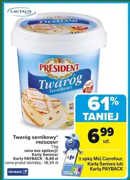 Carrefour Market Twaróg sernikowy Président oferta